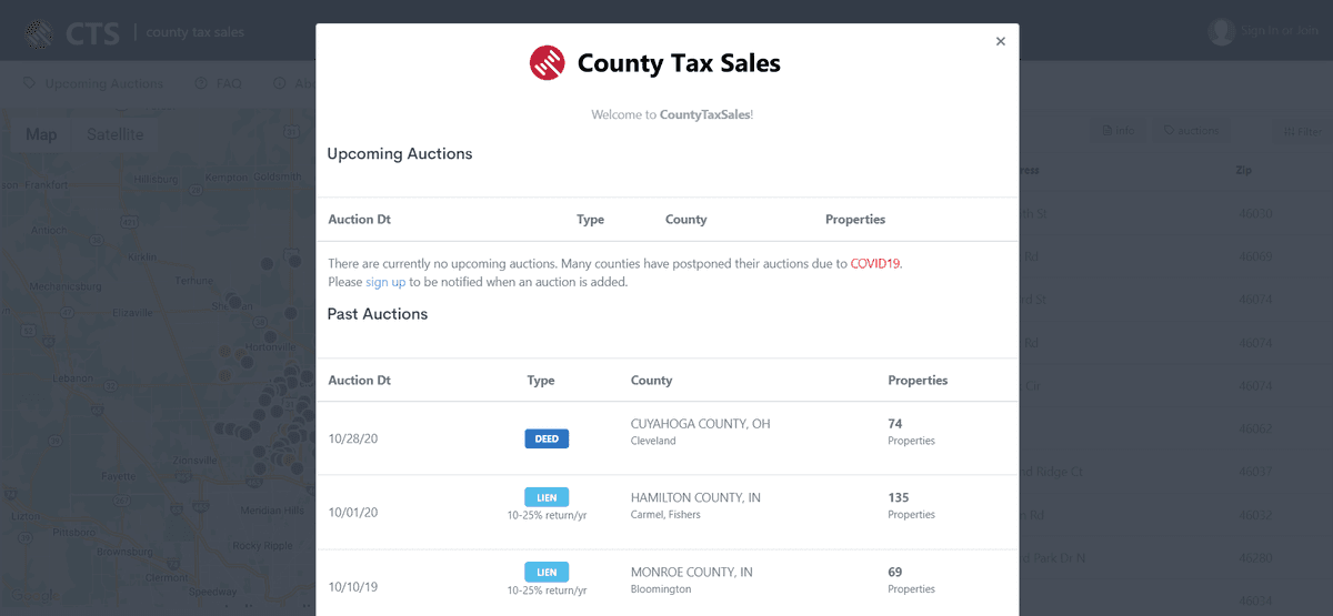 County Tax Sales - auction